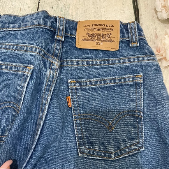 Levi’s vintage 12 orange tab jeans denim straight leg high waist blue small 4 - Picture 8 of 8